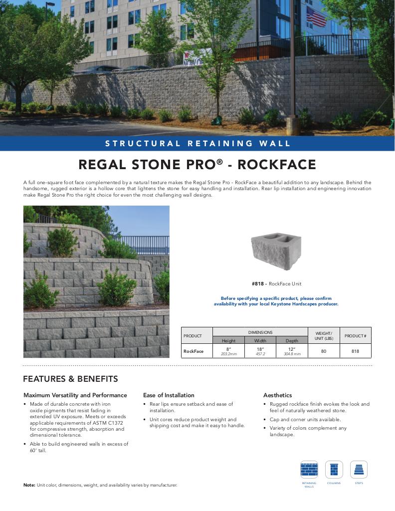 Regal Stone Pro Rockface Keystone Hardscapes Regal Stone Pro Rockface Keystone Hardscapes